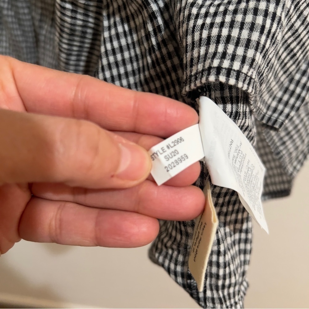 Madewell- Gingham Ruffle-Strap Cami Top - 2 - Picture 6 of 8